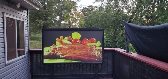 90 graad Openlucht vaste installatie 3840 refreshrate waterdicht IP65 aanplakbord die de P10 geleide video van de het schermvertoning adverteren