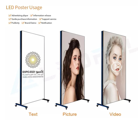 Inrichting P1.8 P2 P2.5 Digitaal reclameplaatje met LED spiegel display scherm led display poster