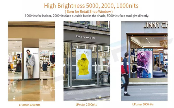 Inrichting P1.8 P2 P2.5 Digitaal reclameplaatje met LED spiegel display scherm led display poster