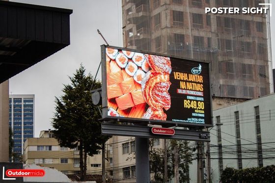 Buiten Full p10 7000 helderheid Kleur LED-scherm met brede kijkafstand Buiten billboard ontwerp