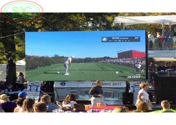 Hangende serie buiten LED-display P6 verhuur LED-bord spelen voetbal games
