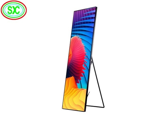 Hoge helderheid LED Full Color Poster Display P2.5 Indoor Floor Stand Reclame