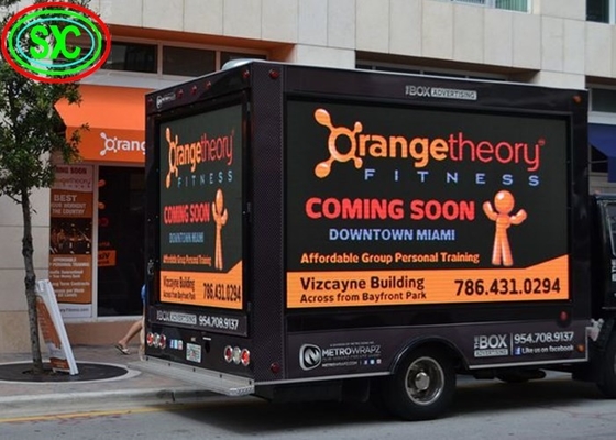 Outdoor Full Color Mobile Advertising Truck Van Trailer LED Display met 6mm Pixel en 192*192mm Module Size