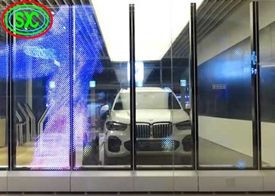 LED-transparante scherm hoge helderheid volkleurige transparante muur 32768 punten/vierkante meter Te huur