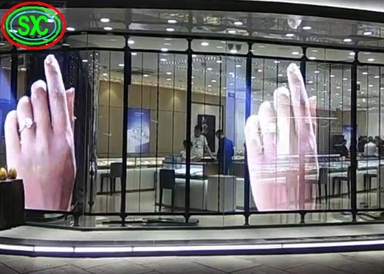 Venster Full Color Transparent LED Display Flexible Wifi USB P3.91-7.82
