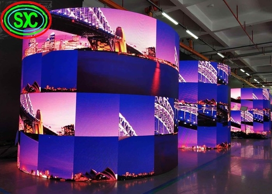 Rolling Advertising leidde flexibele vertoning, het Digitale gebogen geleide scherm Videop10 smd 3535