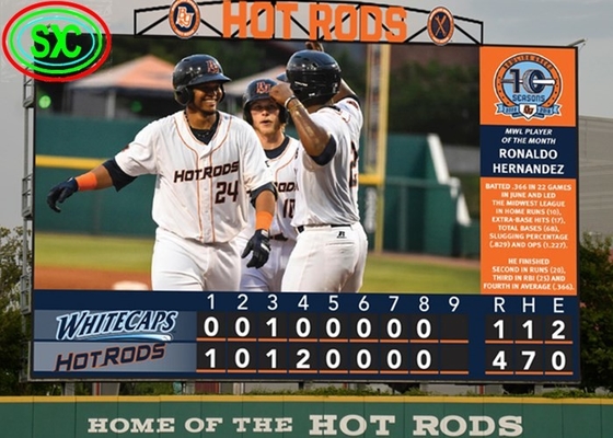 P10mm 1R1G1B Full Color Outdoor Scoreboard LED-schermen voor reclame