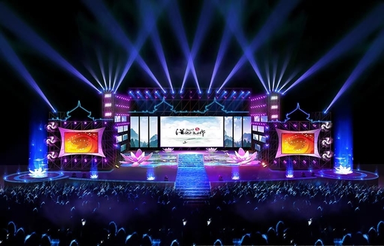 Indoor Verhuur Full Color Led Display P3.91 video muur Bühne achtergrond