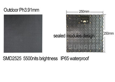 Outdoor full color P3.91 Led Scherm Verhuur 4G 500mm x 500mm kasten 3840Hz P1.25 COB