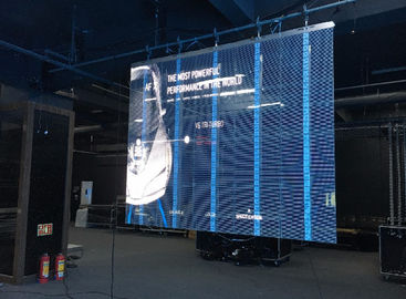 IP30 hd Indoor P5.21 Transparent LED Screen Pixel Density 36864 Dots / sqm transparant videoscherm