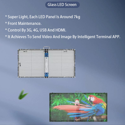 Winkelcentrum Reclame G3.9-P7.81 Mesh Ultra-dun transparante LED-display