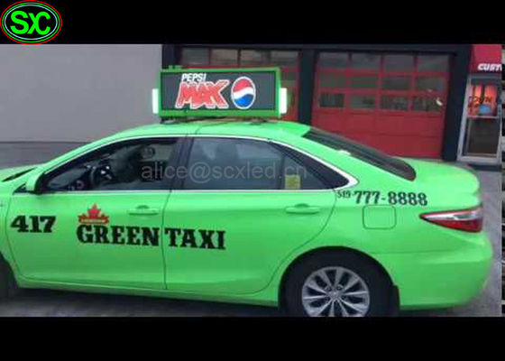 HD de videovertoning van het de autodak geleide teken van IP65 waterdichte, leidde tweezijdig teken