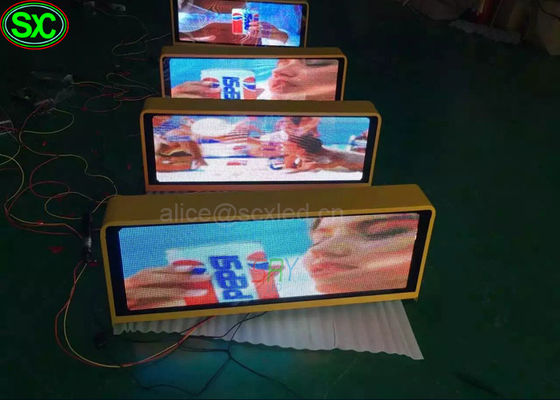 Goede prijs P5 leidde RGB Volledige de taxidak van de Kleurenauto de Visie van het de Controlesuper clear van de tekenvertoning 3G online