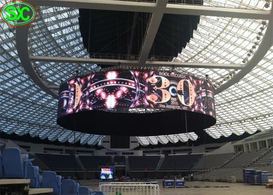 Van het 360 Digitale LEIDENE van het Graad Binnenp5 Gebogen Gordijn Lage de Machtsconsumptie Vertoningsscherm