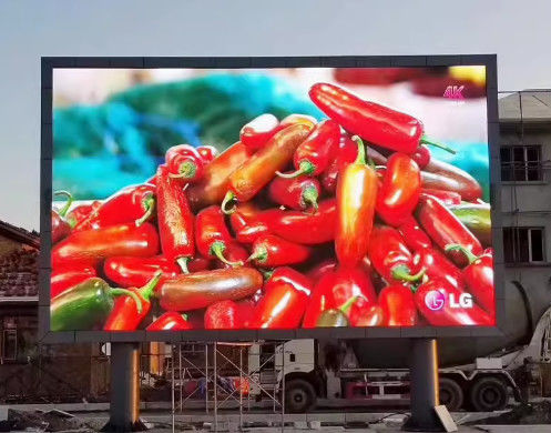 120° / 60° Bekijkhoek LED-bord met 3840Hz vernieuwingsfrequentie voor waterdichte buitenreclame