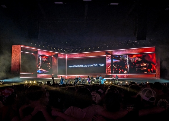 Groot gegoten aluminium/verhuur evenement reclame P5 podium LED-scherm videopaneel, buiten IP65