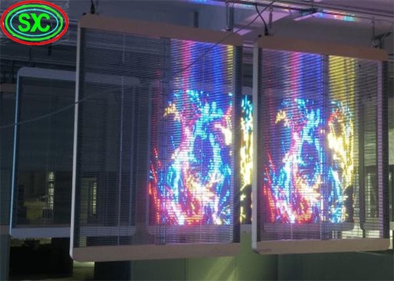 Hoogstabiel doorzichtig LED-doorzichtig scherm met weerbestendige ultradunne panelen