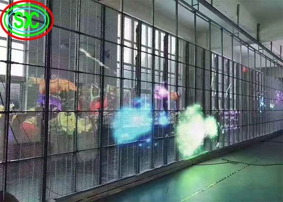 Inrichting Full Color High Brightness Transparent LED Screen Verhuur G3.91 - G7.8125 COB