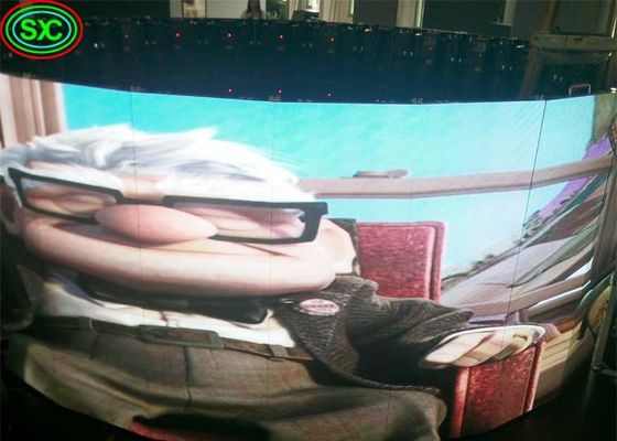 MBI5124 IC P3.91 Indoor Rental Curved LED Display Screen, Mobile Full Color Screen geleid volledig kleurenscherm