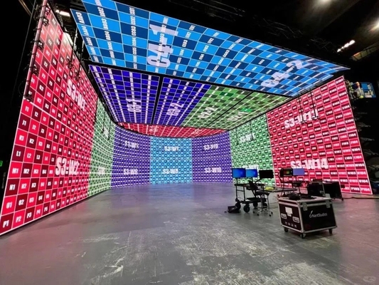 Programmable HD HQ 1R1G1B 4.81mm Transparent LED Screen Digitaal Signage Stand