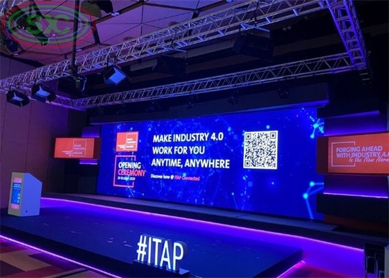 Gratis vluchthoesje 4mX3m Turnkey Complete System Stage Led Video Wall Backdrop Event LED Display Screen Met Productieprijs