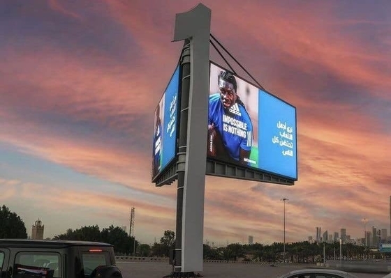 Hoogresolutie buitenwifi dubbelzijdig geleid bord P6 voorzijde service led billboard