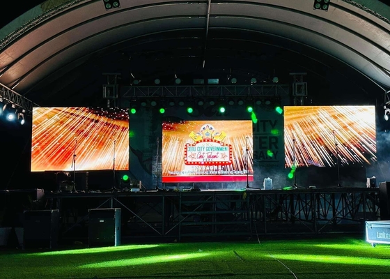 Gegooid aluminium buiten LED-scherm P8 groot HD podium voor concerten