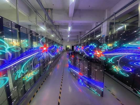 Commercieel transparant display, LED transparant display 1R1G1B