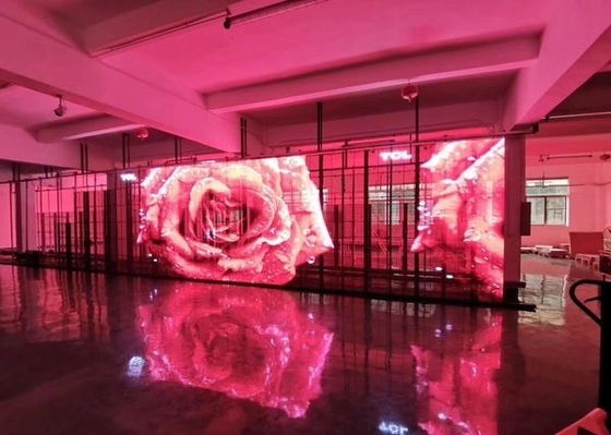 Full Color Transparent Verhuur Buiten 2500 Nits P3.91 Transparent LED Scherm