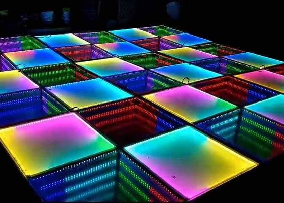 P4.81 LED-dansvloer Huwelijk Dansvloer voor evenementen Magneet 3D LED volkleurige panelen