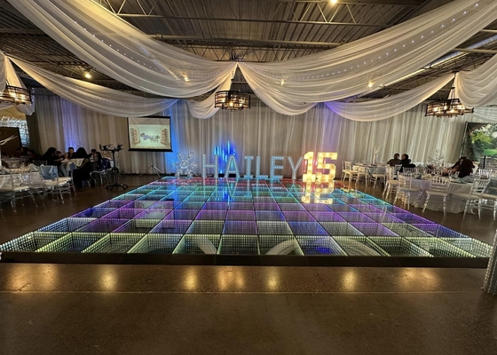 HD Rental Box LED Dansvloer P4.81 Bühnenapparatuur Pixel Draadloos Aluminium