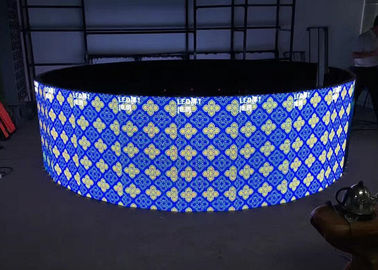 Volkleurig 360 graden cilinder LED-display Buiten Kolom curve Scherm Advertentie Billboard