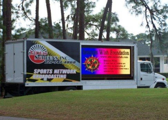 P6 Buitenshuis mobiel LED-scherm IP65 waterdicht 5000 cd/m2 Helderheid