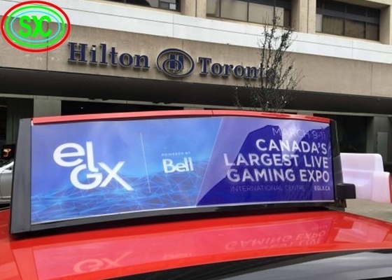 Outdoor Advertising Car LED Sign Display met asynchrone besturing en schermresolutie van 320*106 punten