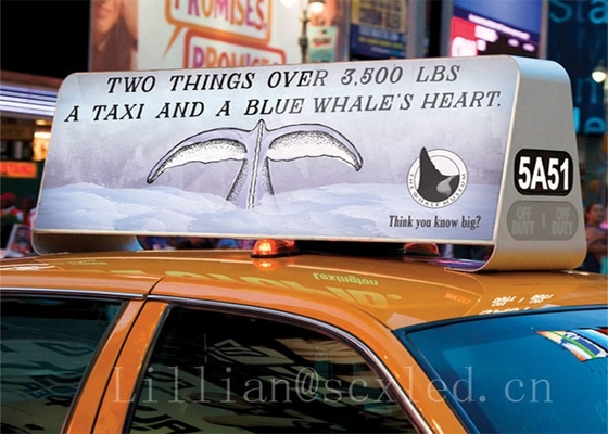 Outdoor Full Color Double Side Taxi P5 Advertentie LED Display Auto Dakbord Waterdicht