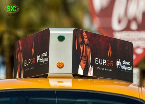 Outdoor Full Color Double Side Taxi P5 Advertentie LED Display Auto Dakbord Waterdicht