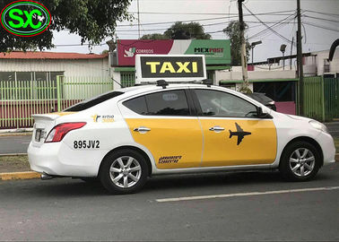 P6 leidde de LEIDENE Auto LEIDENE Tekenvertoning met 4G-het dak van de Afstandsbedieningtaxi vertoning