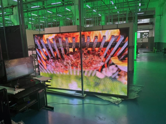 Verhuur die-cast aluminium scherm stadion led display full color nova systeem outdoor p6.67