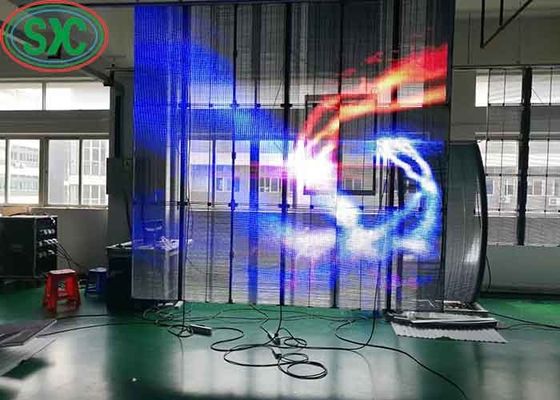 Inrichting Full Color High Brightness Transparent LED Screen Verhuur G3.91 - G7.8125 COB
