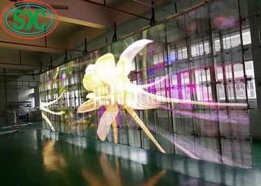 Grote kijkhoek Transparent Full Color LED Grid Screen Drie jaar garantie