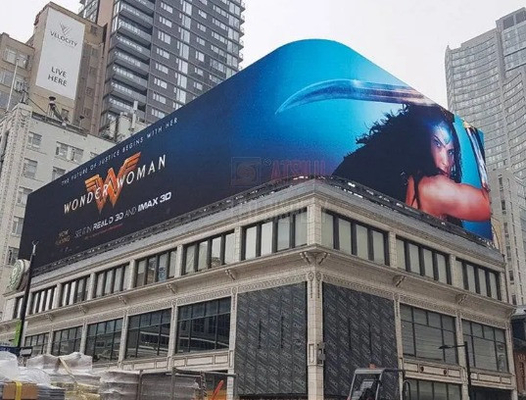 Op maat gemaakte LED-videomuur voor buitenreclame met hoge resolutie en hoge contrast-pixelconfiguratie voor afspelen