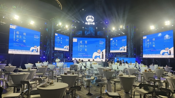 Gegooid aluminium buiten LED-scherm P8 groot HD podium voor concerten