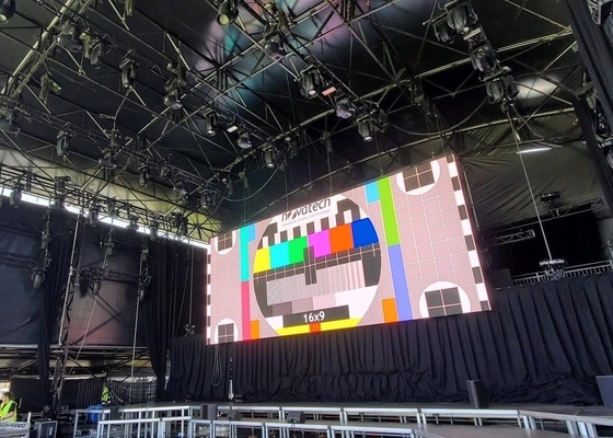 HD Verhuur Flexible Flicker Free P10 LED Display Box 1/4 Scanmodus IP67