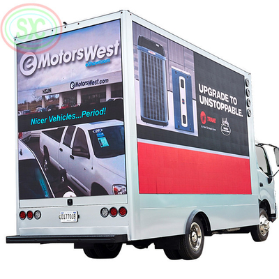 5000-8000 Nits Helderheid LED-scherm voor mobiele vrachtwagens 60Hz Frame Rate IP65 Rating en 2727 Lampgrootte voor hoge vernieuwingsfrequentie