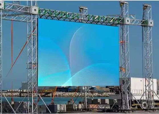 Goede prijs Buiten Full Color LED Display Screen P8 Vaste waterdichte IP65 1/16 Scanmodus online