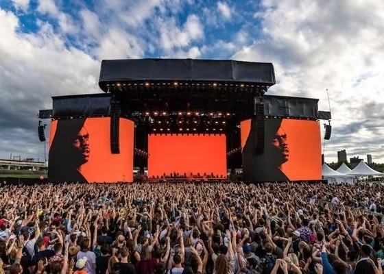 Scherm LED Billboard P4.81 RGB 1/13 Scanningsmodus Hoog verversingspercentage Giet-aluminiumkas