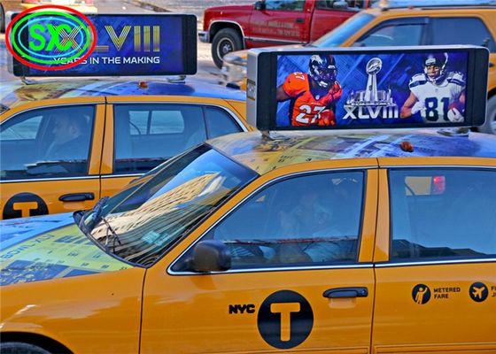 P5 Dubbelzijdige Taxi Dak LED Display IP65 Waterdicht 6500cd/m²