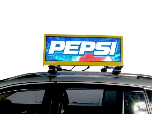 Buiten 3 mm Pitch Size Car LED Sign Display 96 * 32 Cm voor effectieve reclame