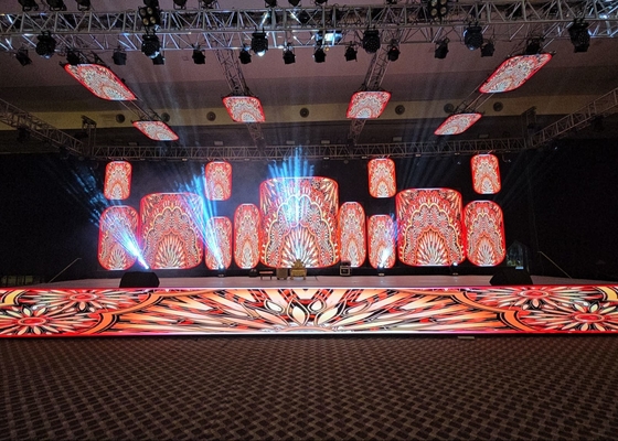 Indoor Rental P1.923 Led Display Rgb Led Billboard 246x246mm Module Grootte