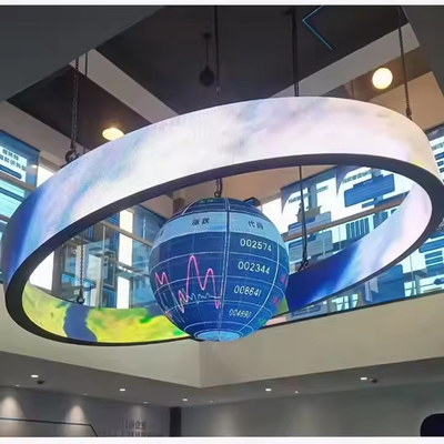 Buiten 360° cilinder LED-display kolom curve scherm reclamebord